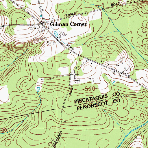 Topographic Map of Morrel Field, ME