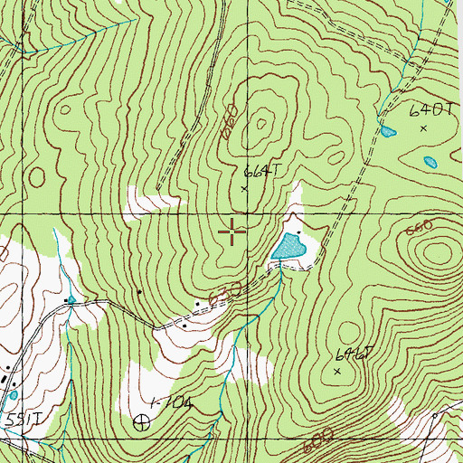 Topographic Map of Lightning Bolt Field, VT