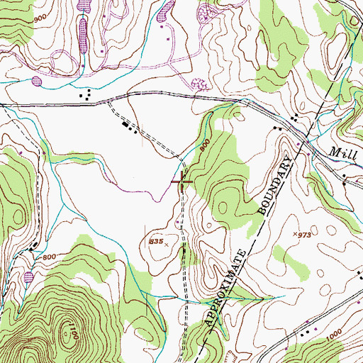 Topographic Map of Meadow Airport, VT