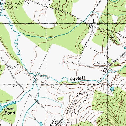 Topographic Map of Two Tails Airport, VT