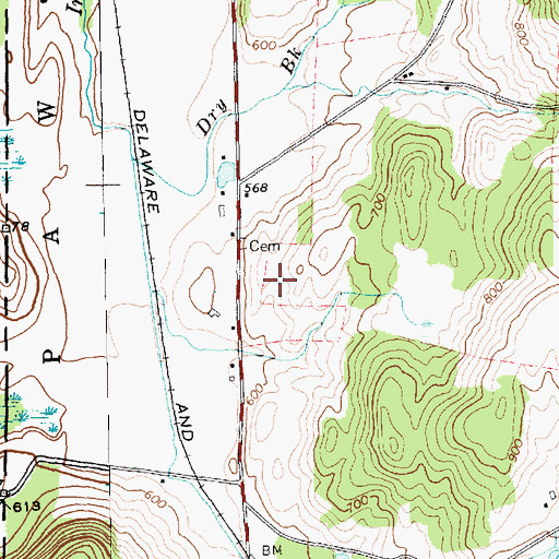 Topographic Map of Hulett Landing Strip, VT