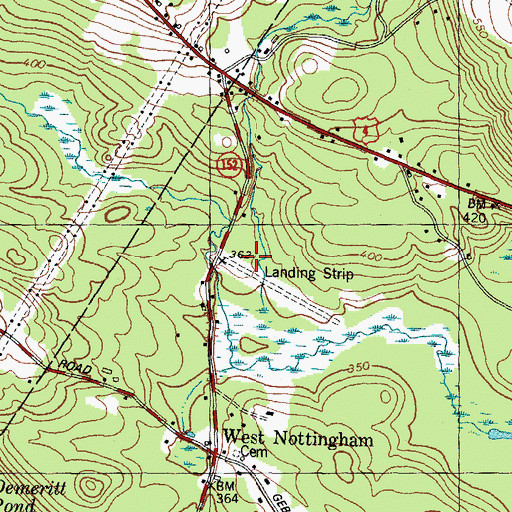 Topographic Map of Murphy-Sherwood Park Airport, NH