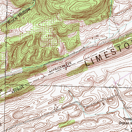 Topographic Map of Thomas Field Airport (historical), PA