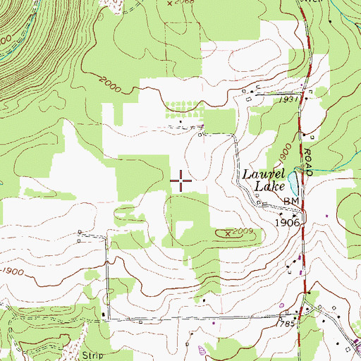 Topographic Map of Old Orchard Airport, PA