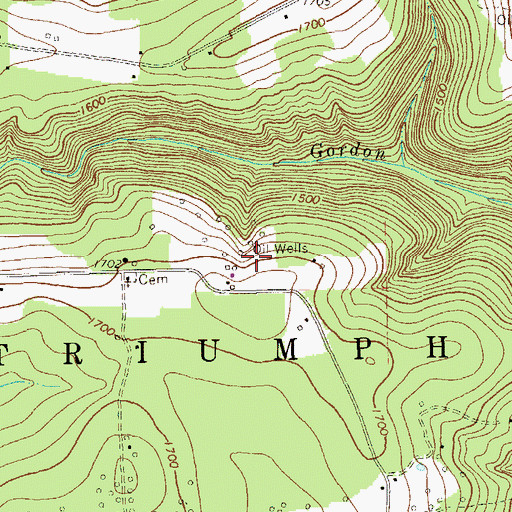 Topographic Map of Rigrtona Airport, PA