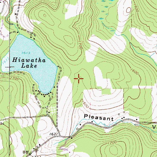 Topographic Map of Hiawatha Airport, PA