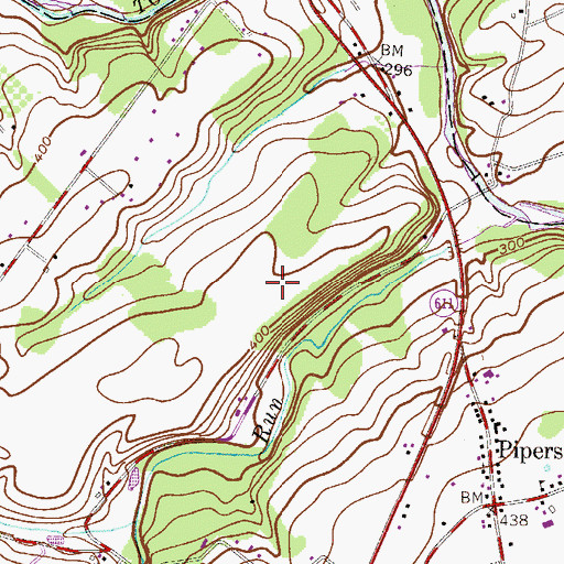 Topographic Map of Russo Airstrip, PA