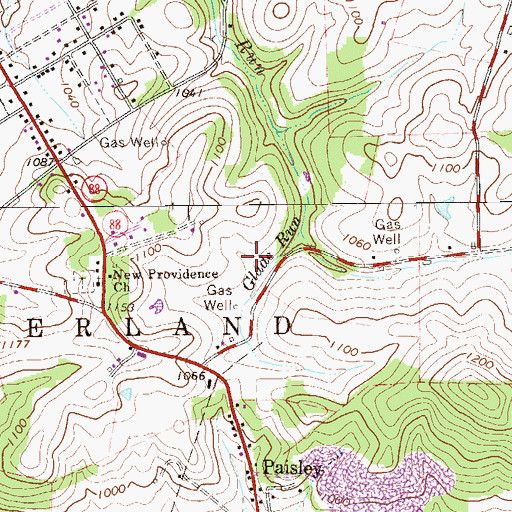 Topographic Map of Blomster Field Farm Airport, PA