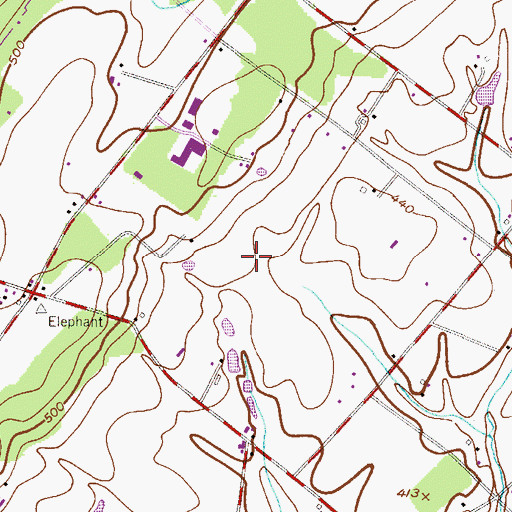 Topographic Map of A G A Farms Airport, PA