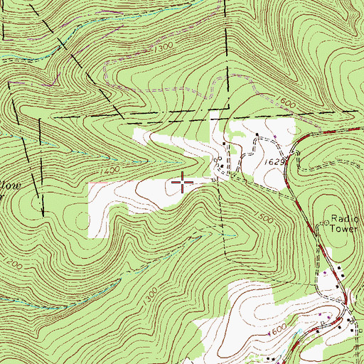 Topographic Map of Tall Pines Airfield, PA