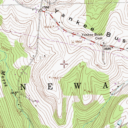 Topographic Map of Warren Airpark, PA
