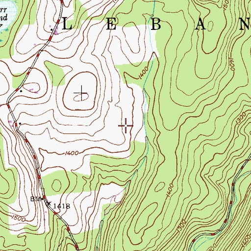 Topographic Map of Charles G Kalko Airport, PA