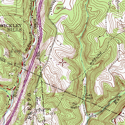 Topographic Map of Lenzner Farm Airport (historical), PA