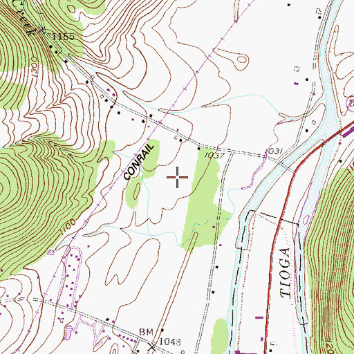 Topographic Map of Nielsen Airport, PA