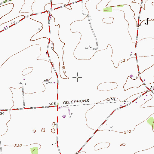 Topographic Map of Deck Airport, PA