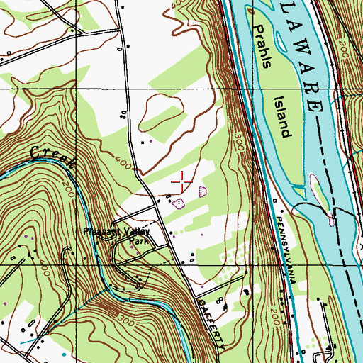 Topographic Map of Monesmith Airport, PA