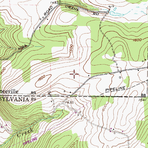 Topographic Map of Canaan's Field, NY