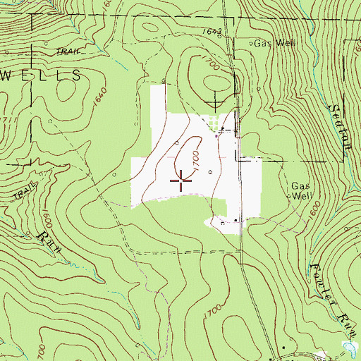 Topographic Map of C & W Milliron Flying Field, PA