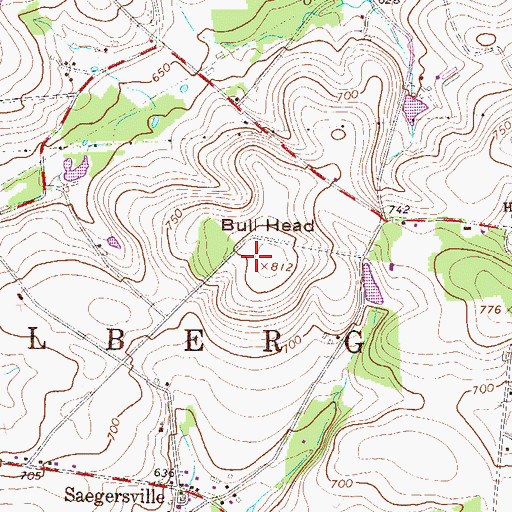 Topographic Map of Bullfly Ultralight Flightpark, PA