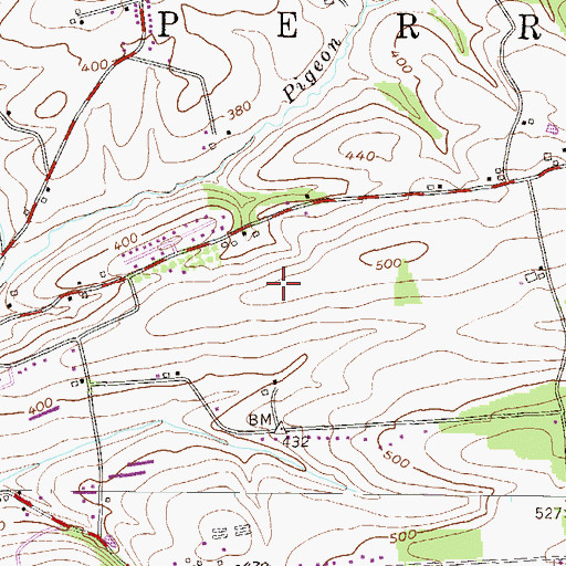 Topographic Map of Skyline Airstrip, PA
