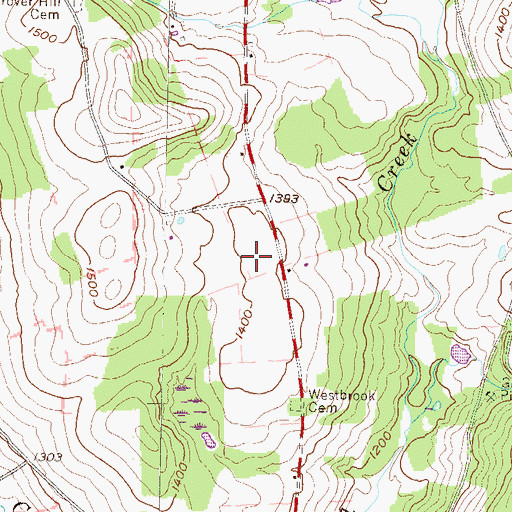 Topographic Map of AKM Airfield, PA