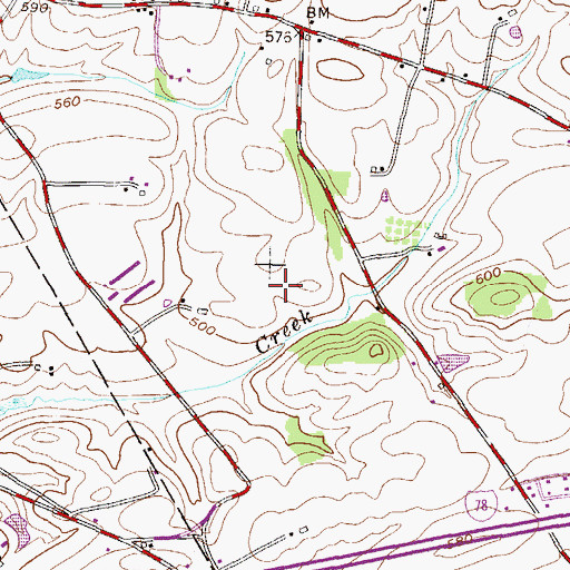 Topographic Map of Dutch Country Egg Farms Airport, PA