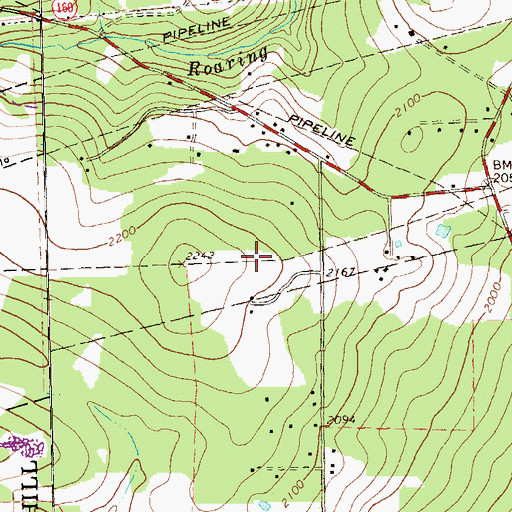 Topographic Map of Hamilton Hill Airport, PA