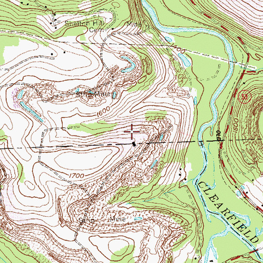 Topographic Map of Barnhart Airport, PA