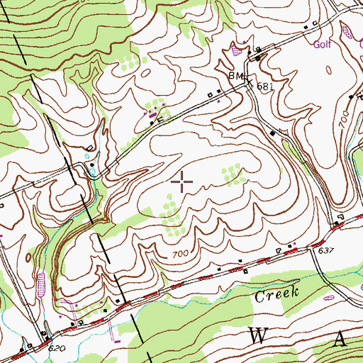 Topographic Map of Cider Field Airport (historical), PA