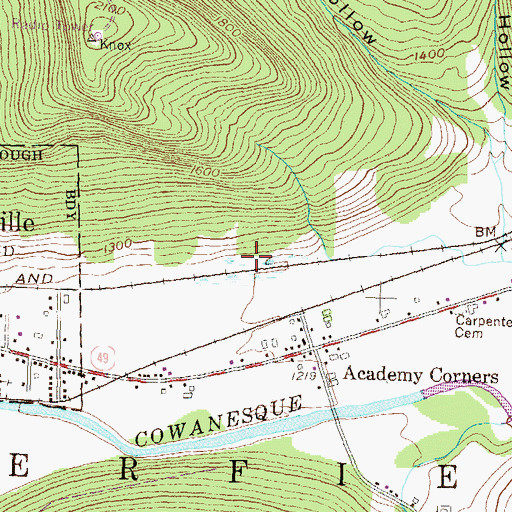 Topographic Map of Champ Field, PA
