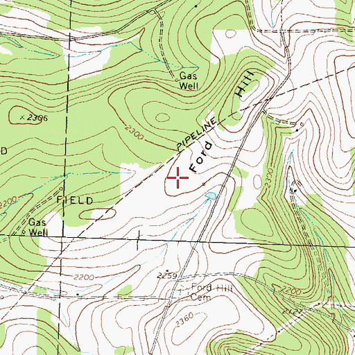 Topographic Map of Greeley Airport, PA
