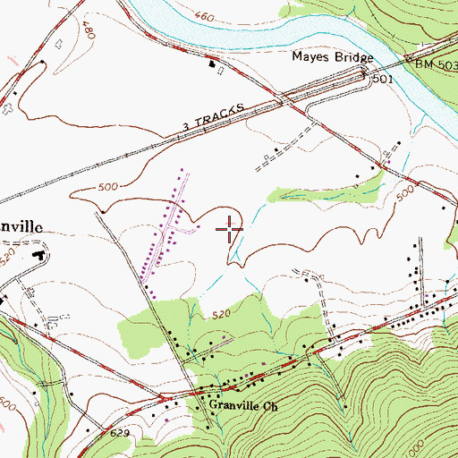 Topographic Map of Wagner Airport, PA