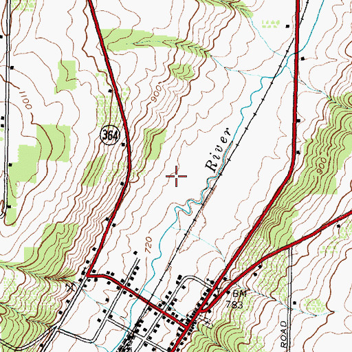 Topographic Map of Middlesex Valley Airport, NY