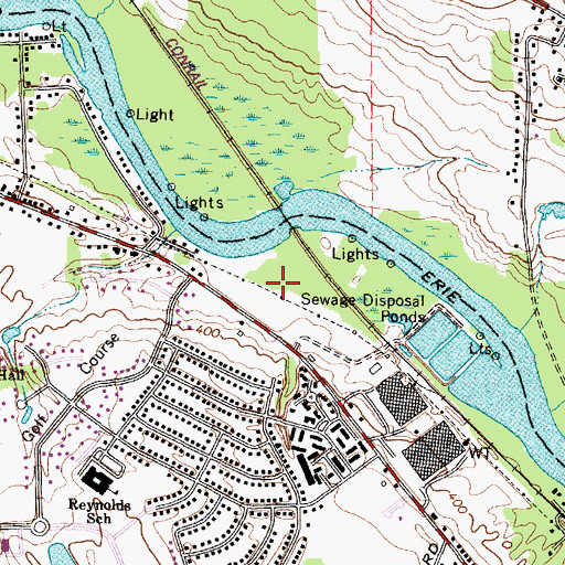 Topographic Map of B-Ville Airpark (historical), NY