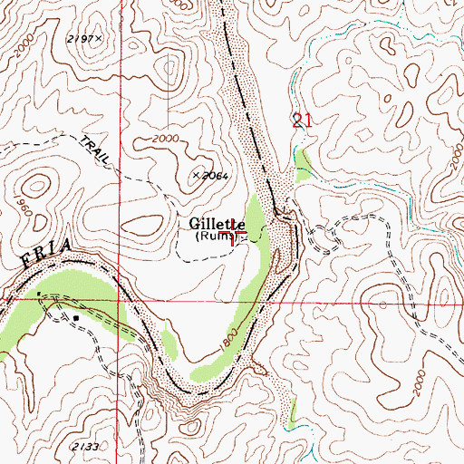 Topographic Map of Gillette, AZ