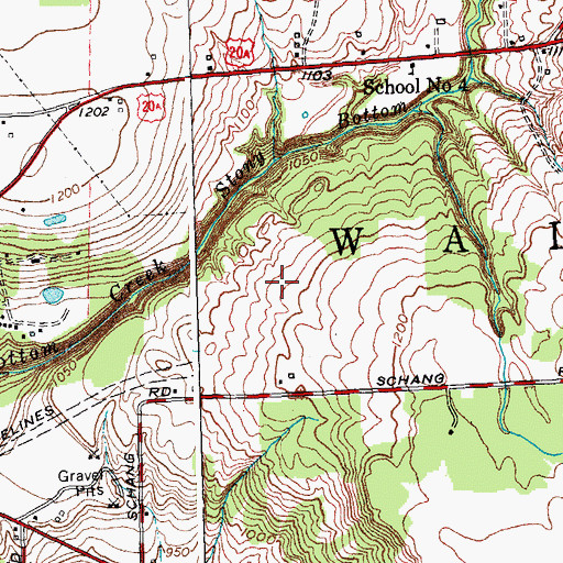 Topographic Map of Treichler Farm Airport, NY
