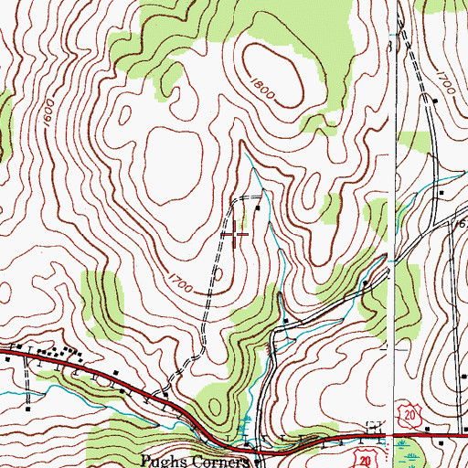 Topographic Map of Deer Run Air Field (historical), NY