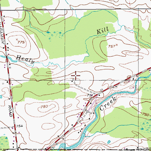 Topographic Map of Johnson Airport, NY