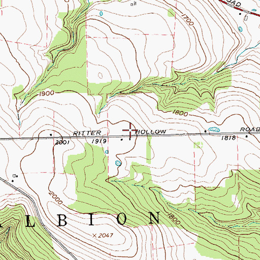 Topographic Map of Neverland Airport, NY
