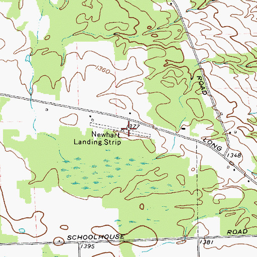 Topographic Map of Owasco Airport, NY