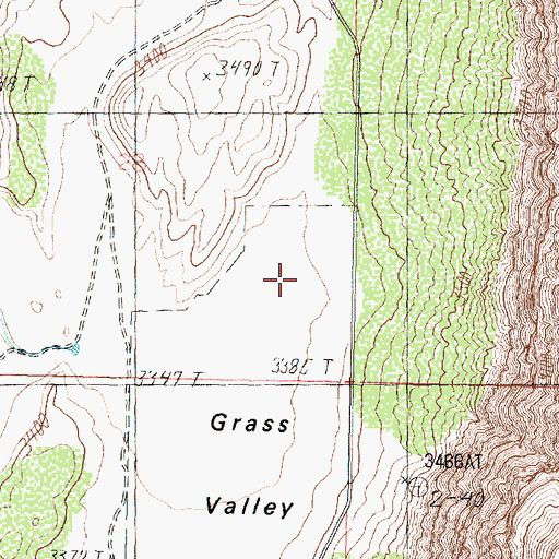 Topographic Map of Grassy Meadows/Sky Ranch Landowners Assocation Airport, UT