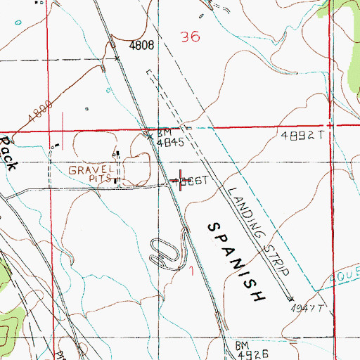 Topographic Map of Sky Ranch Airport, UT