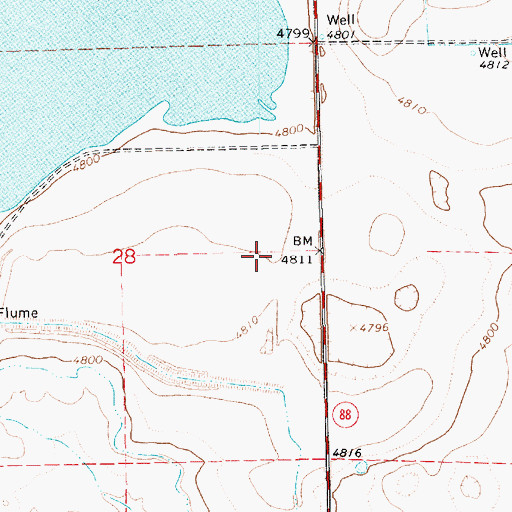 Topographic Map of Pelican Lake Airport, UT