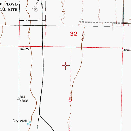 Topographic Map of West Desert Airpark, UT