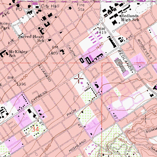 Topographic Map of Kingsbury School, CA