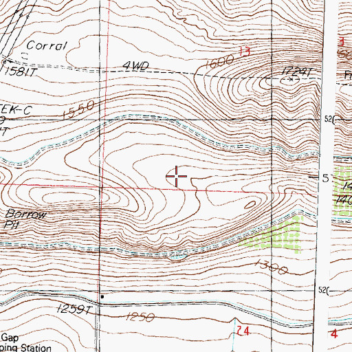Topographic Map of Stillwater Creek Airport, WA