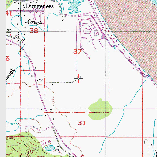 Topographic Map of Rucilla's Roost Airport, WA