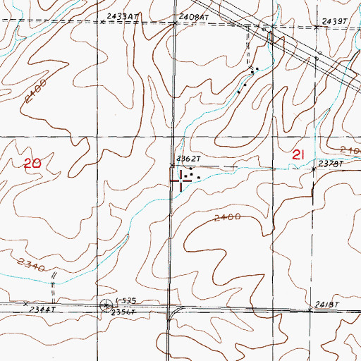 Topographic Map of Gollehon Airport, WA