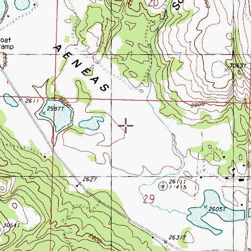 Topographic Map of Sourdough Airport, WA