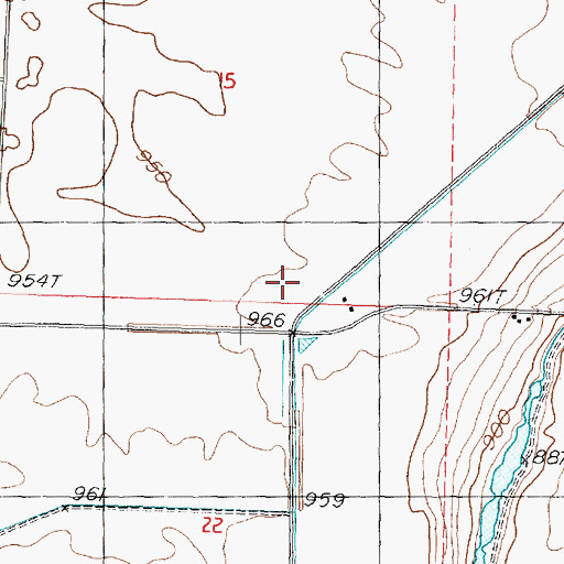 Topographic Map of Green Acres Airport, WA